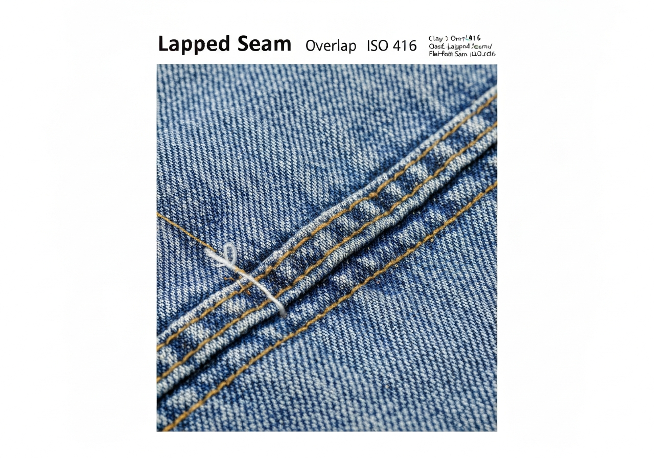 랩솔기 (Lapped Seam / đường may chồng / 重ね縫い)