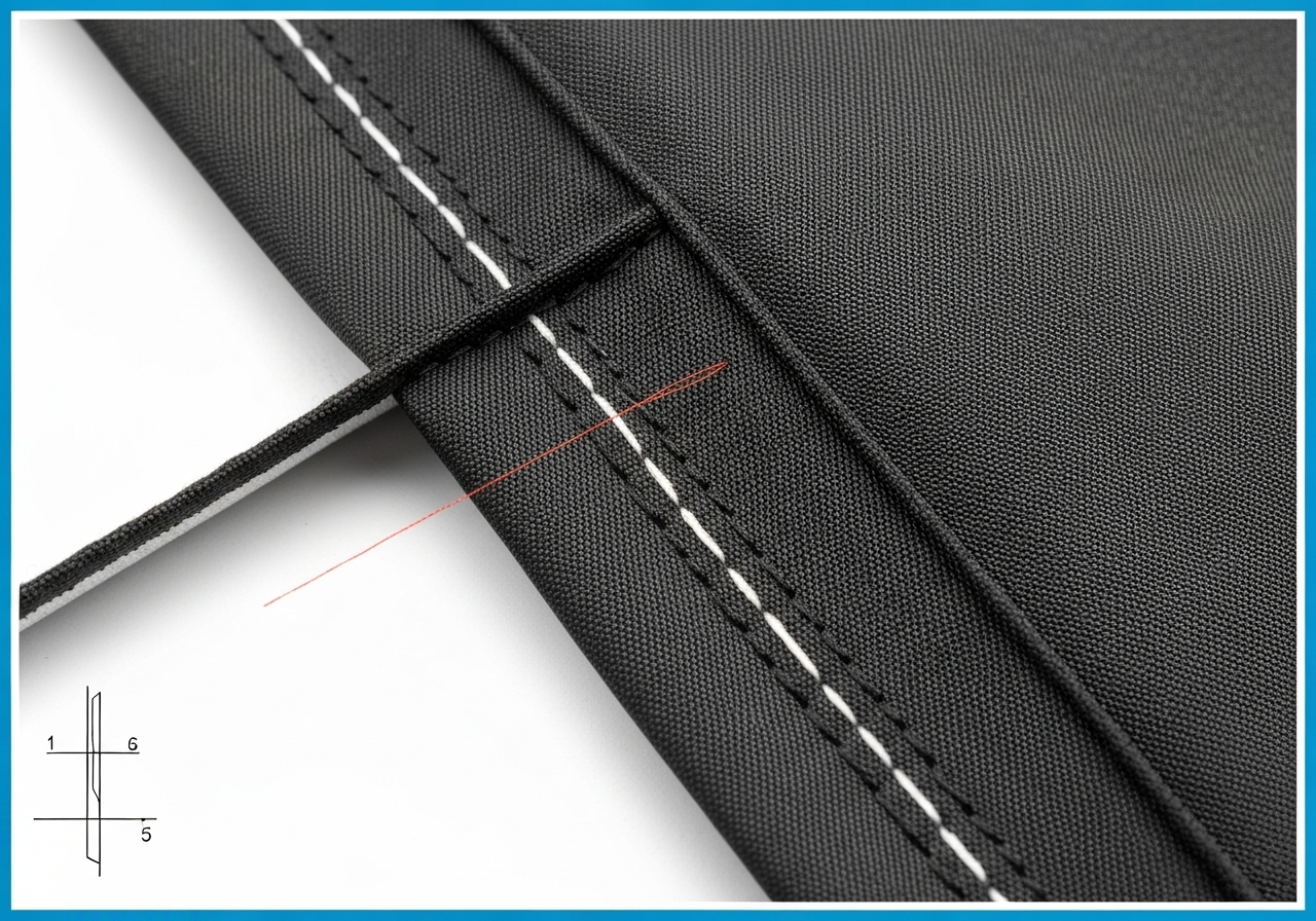 랩솔기 (Lapped Seam / đường may chồng / 重ね縫い)