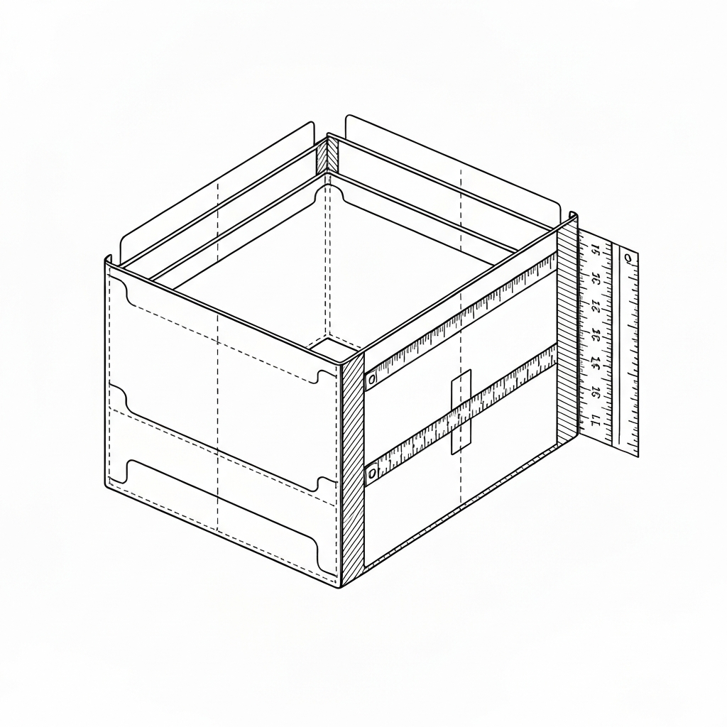 외박스 (Master Carton / thùng ngoài / 外箱) 기술 도식화