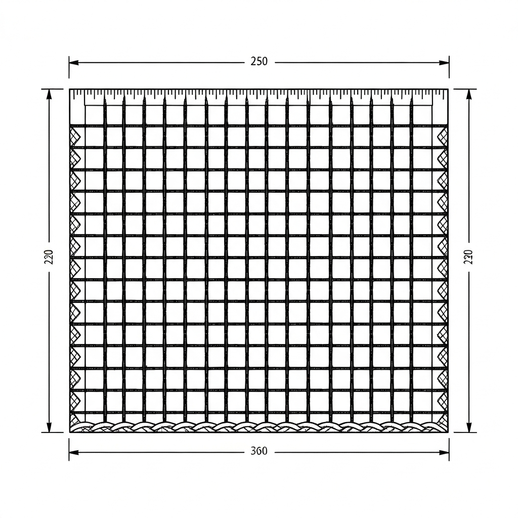 메쉬 (Mesh / vải lưới / メッシュ / 网布) 기술 도식화