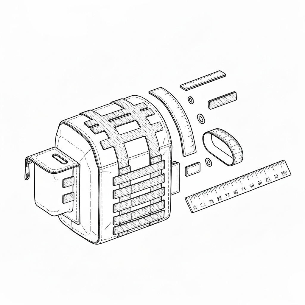 몰리 시스템 (MOLLE System / Hệ thống MOLLE / モールシステム) 기술 도식화