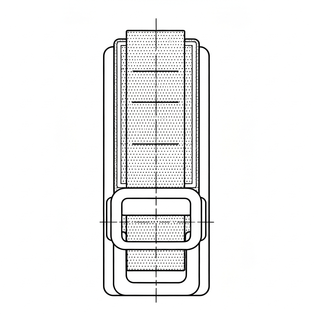 몰리 웨빙 (Molle Webbing) 기술 도식화