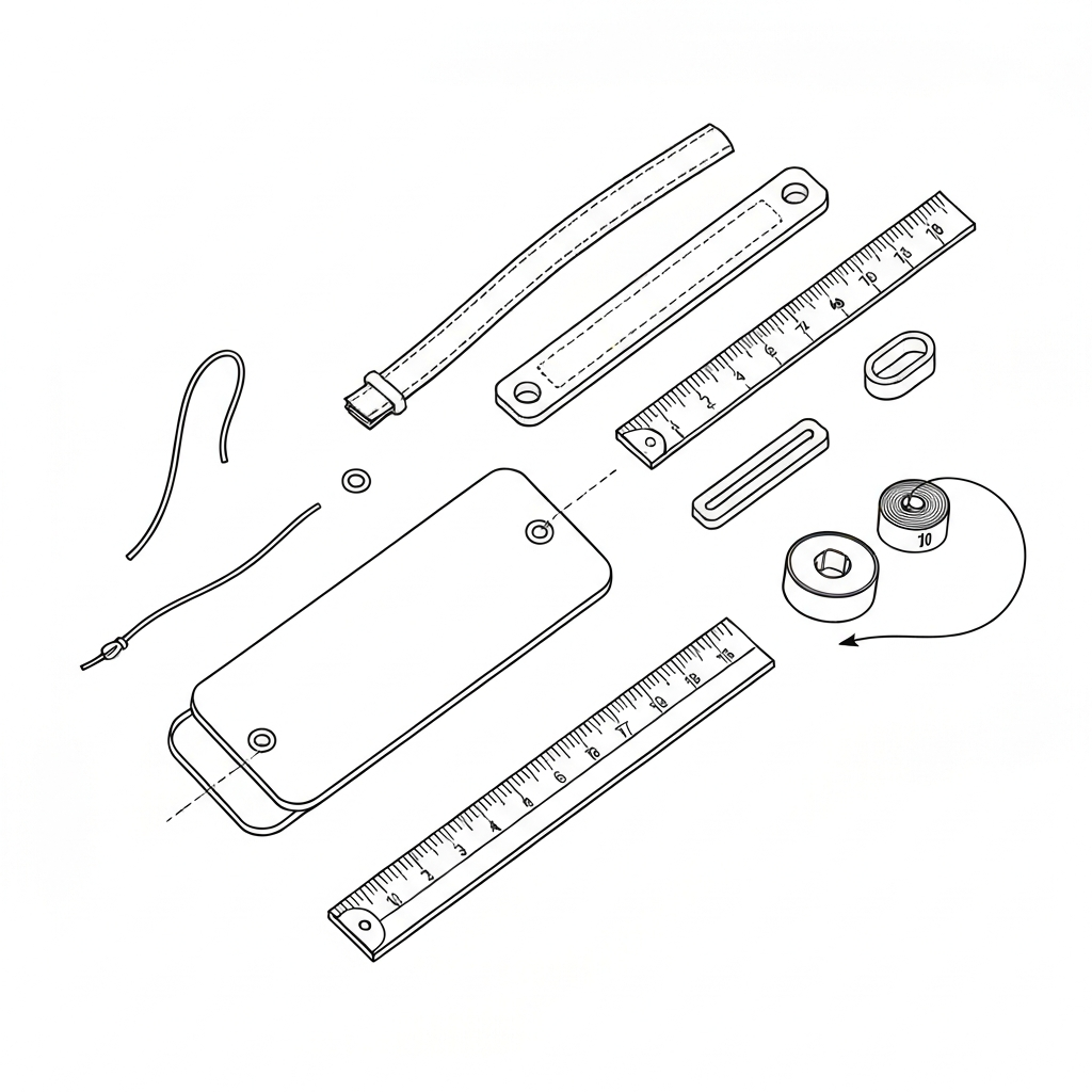 네임택 (Name Tag / thẻ tên / ネームタグ / 行李牌) 기술 도식화
