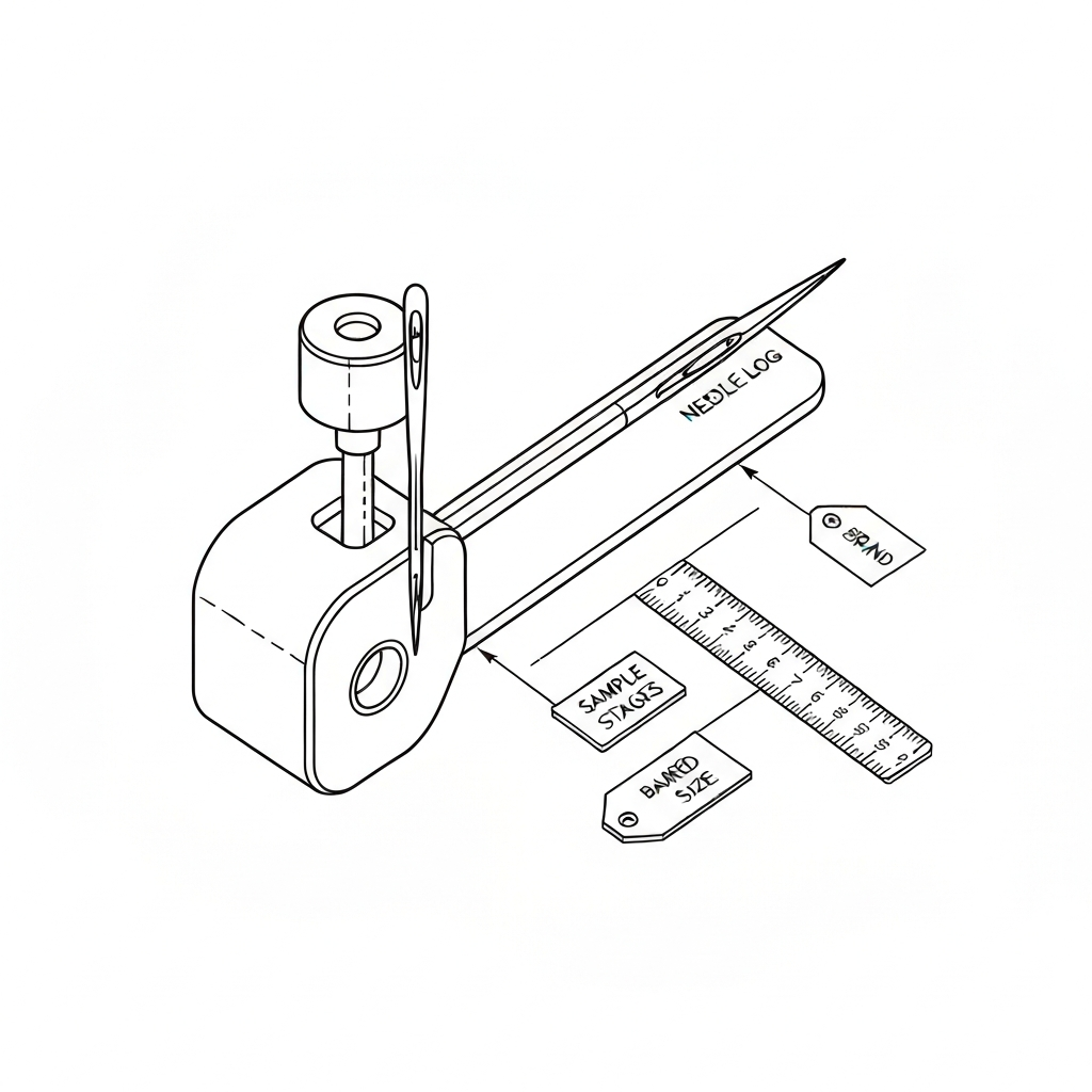 검침 기록부 (Needle Log / Sổ theo dõi kim / 検針記録簿) 기술 도식화