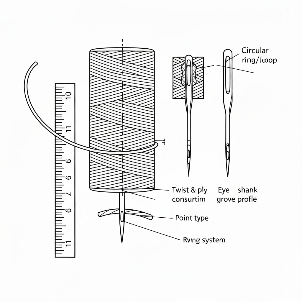 바늘 시스템 (Needle System / Hệ thống kim / 針システム) 기술 도식화