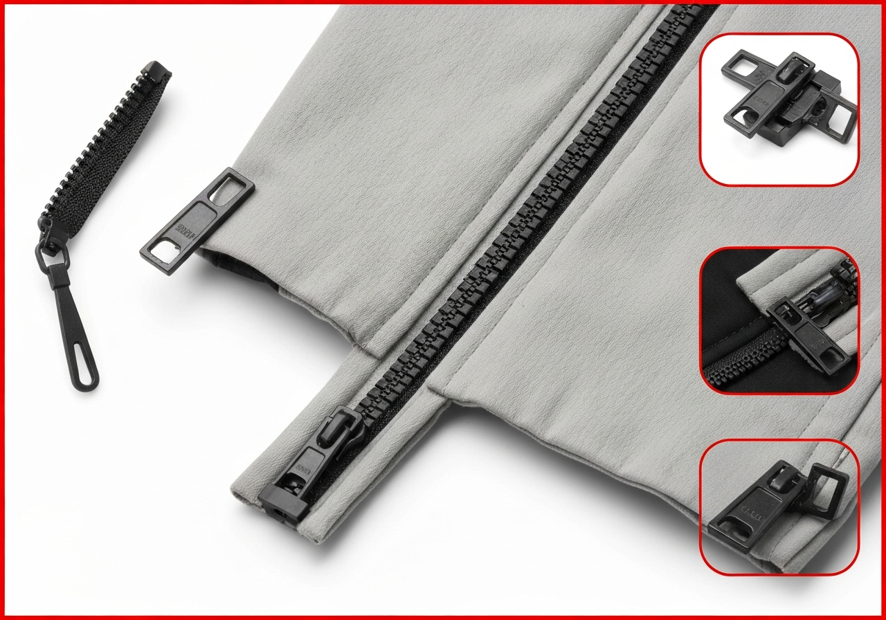 오픈엔드지퍼 (Open-end Zipper / オープンファスナー / 开尾拉链 / khóa kéo mở đuôi)