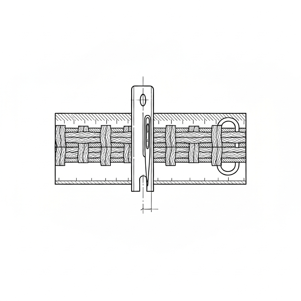 피치 가공 (Peach Skin Finish / Mài mặt vải / 磨毛) 기술 도식화