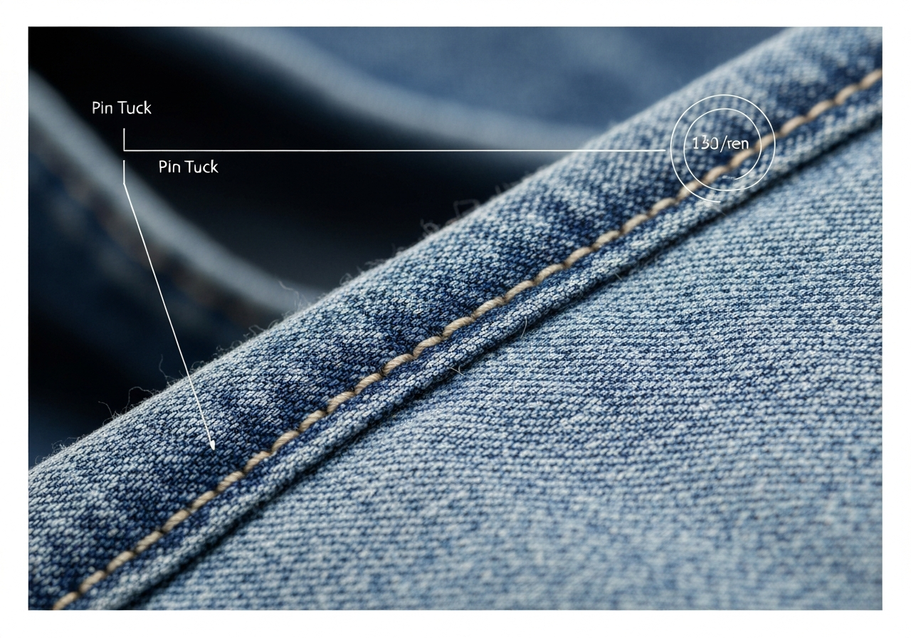 핀턱 (Pin Tuck / ly nhỏ / ピンタック / 细褶)