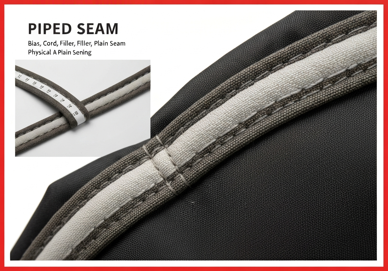 파이핑 솔기 (Piped Seam / đường may ống / パイピングシーム)