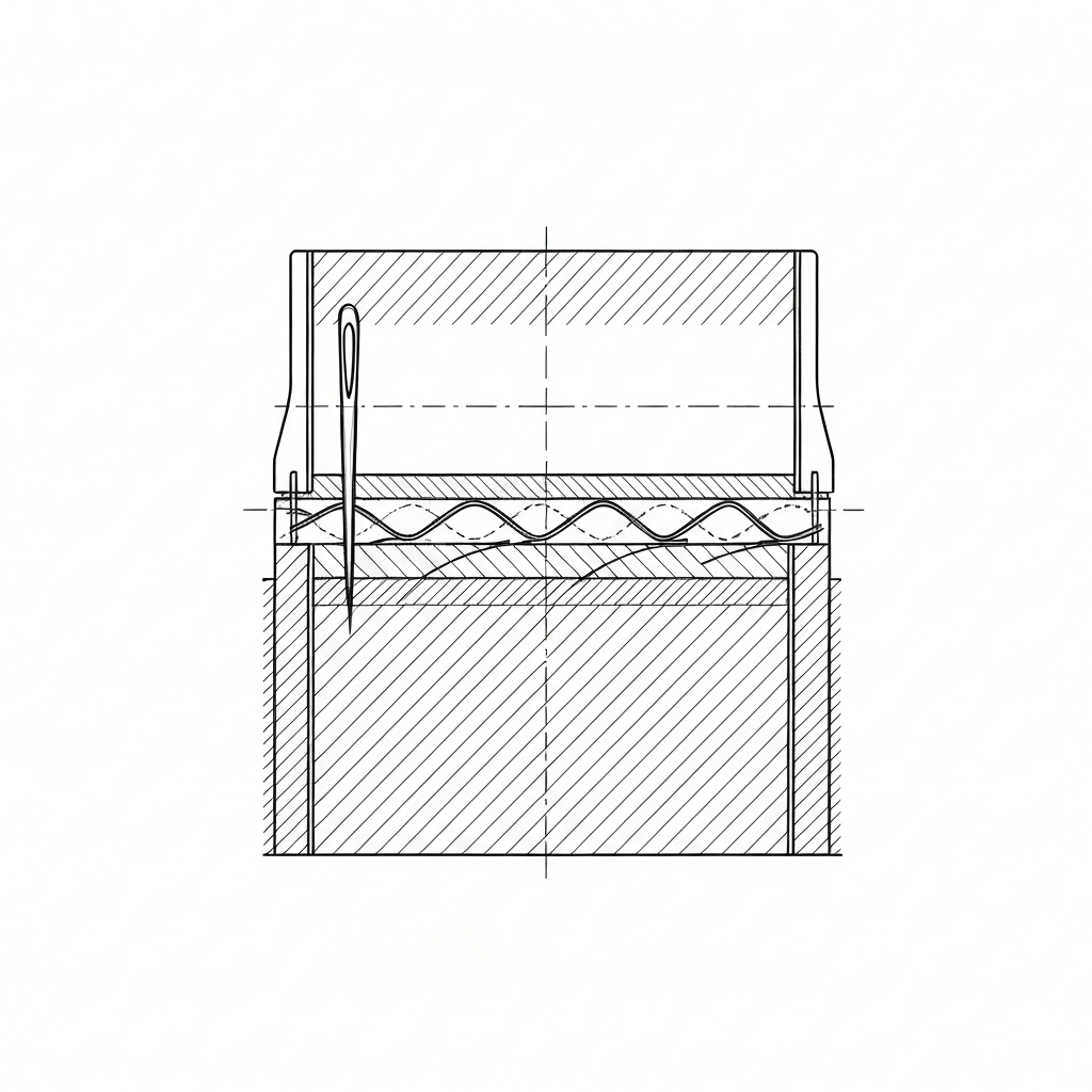 하미다시 (Piping Edge / viền nổi / 食み出し) 기술 도식화