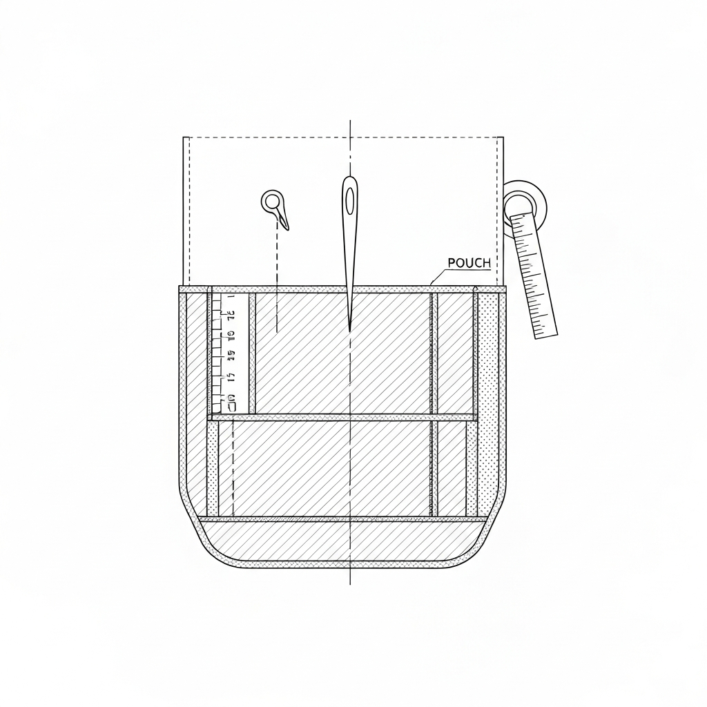 파우치 (Pouch / túi nhỏ / ポーチ) 기술 도식화