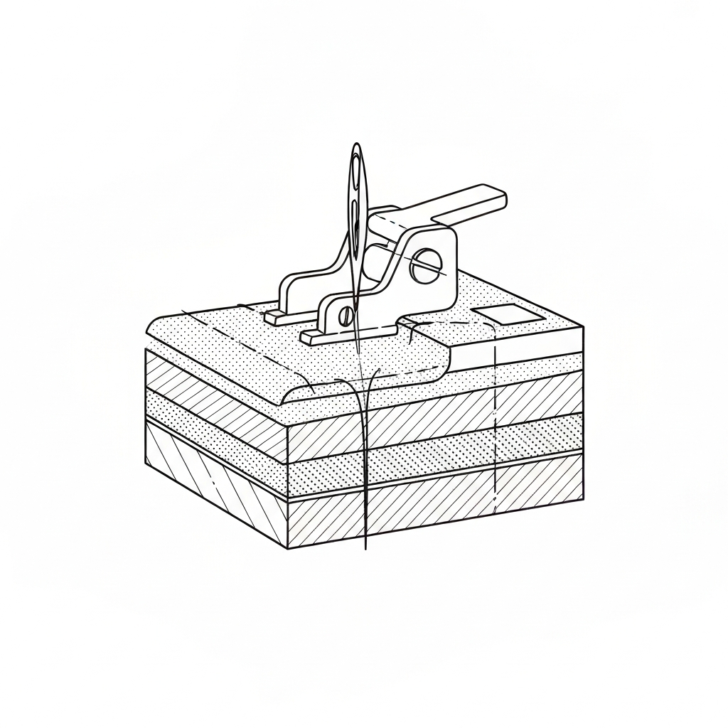 노루발 (Presser Foot / Chân vịt / 押さえ足) 기술 도식화