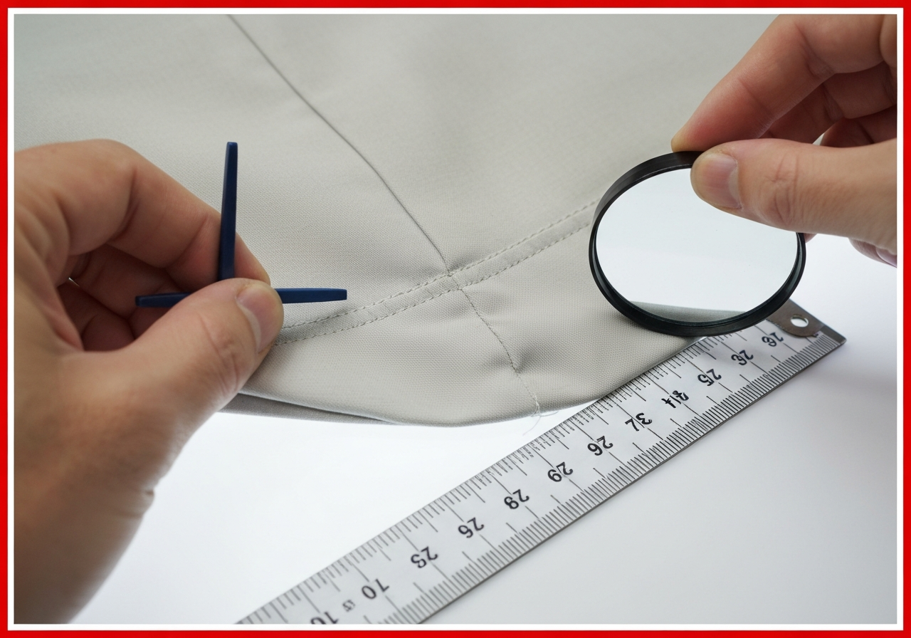 물먹음 — 앞단(Placket) 및 옆솔기(Side Seam):