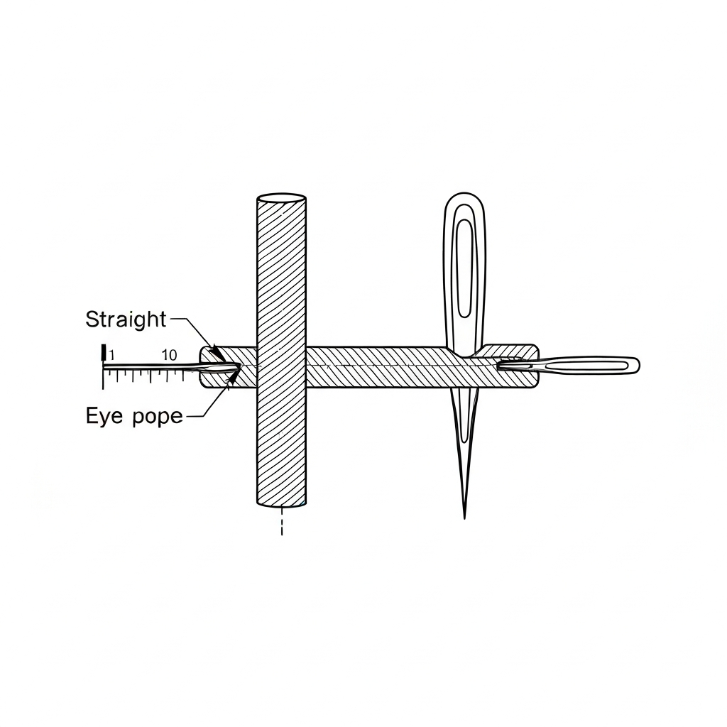 S 침 (직선 베기) 기술 도식화