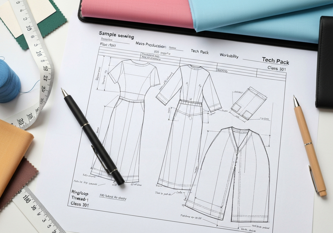 샘플봉제 (Sample Sewing / may mẫu / サンプル縫製)