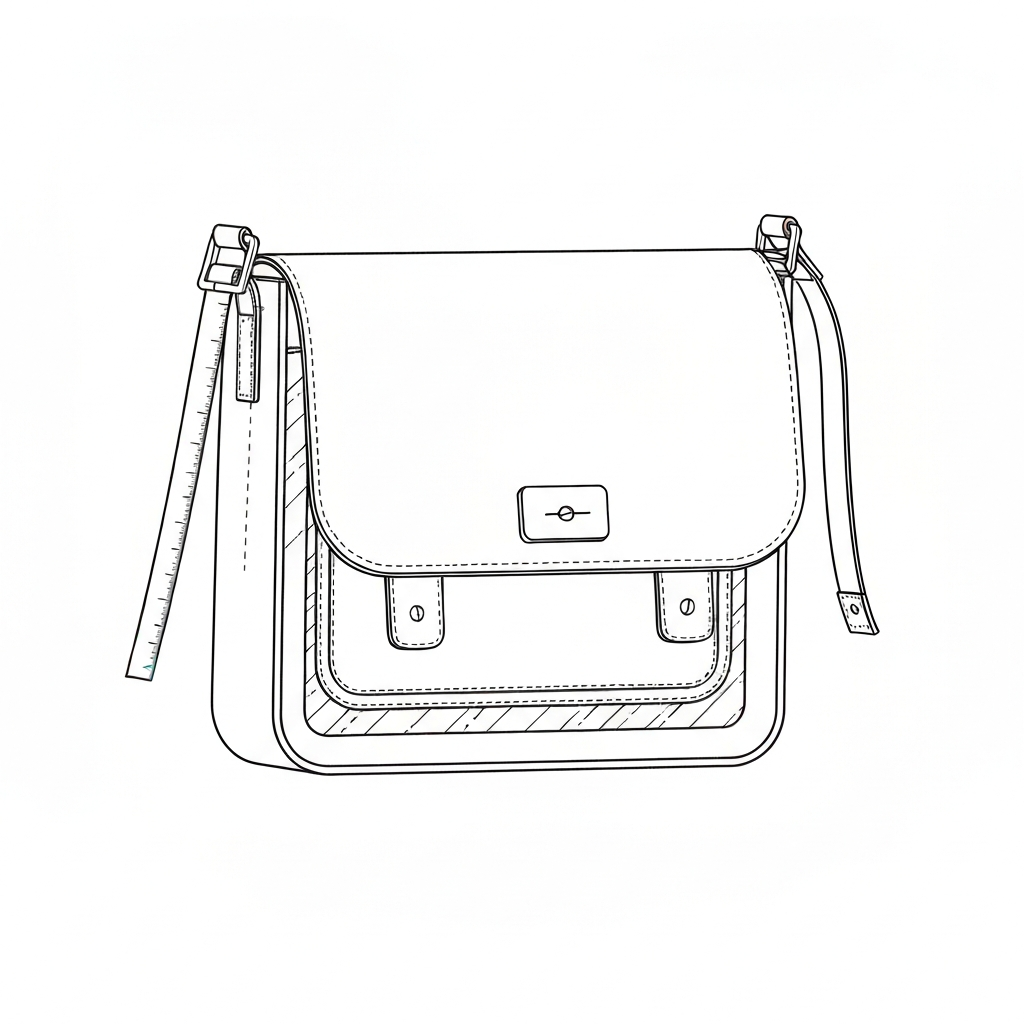사첼백 (Satchel / Túi satchel / サッチェルバッグ) 기술 도식화