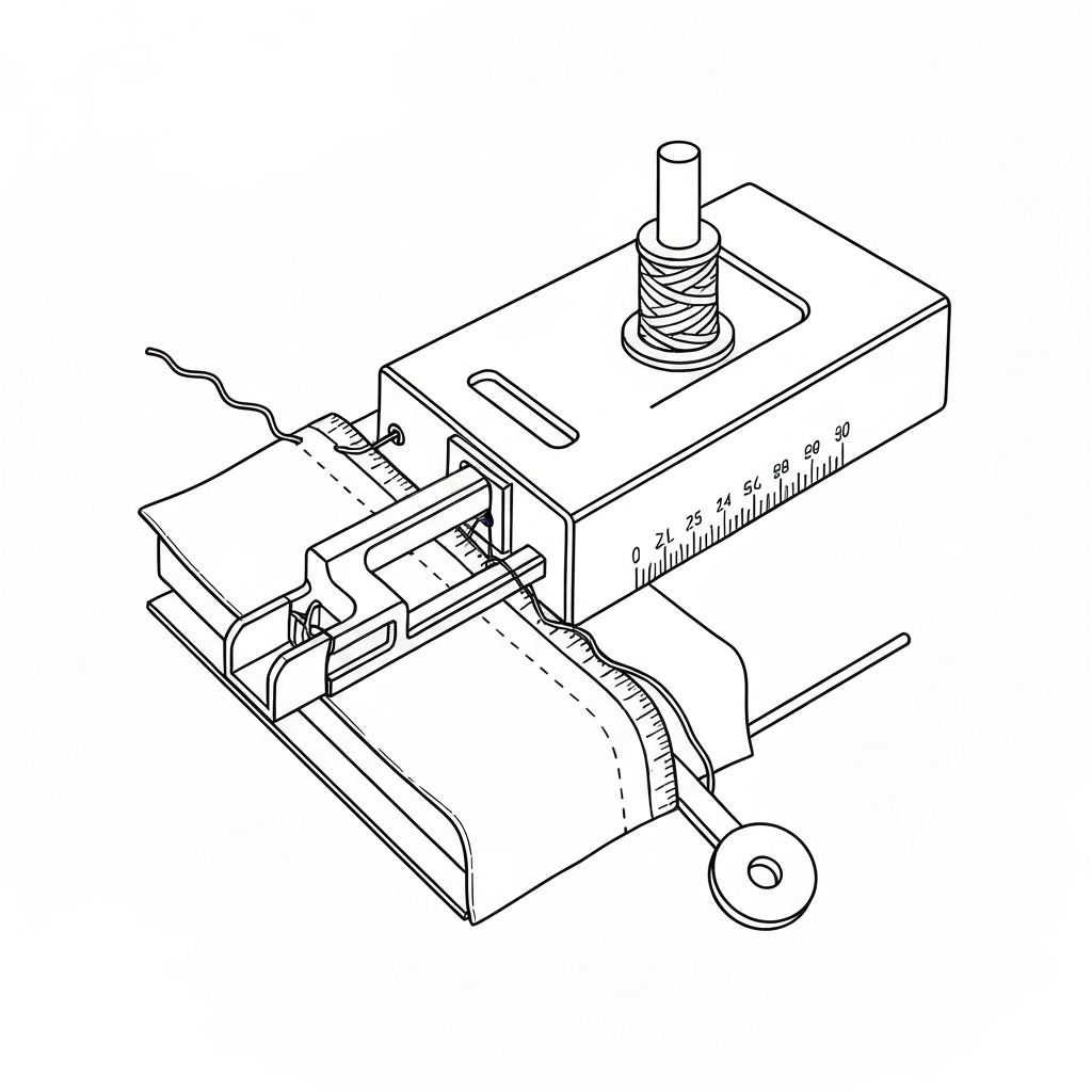 솔기미끄러짐 (Seam Slippage / trượt đường may / 縫目滑脱 / 纰裂) 기술 도식화