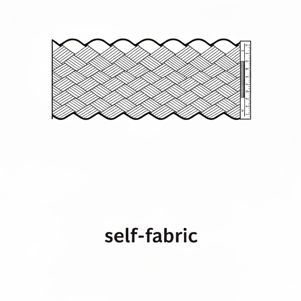 제원단 (Self-fabric / Vải chính / 共布) 기술 도식화