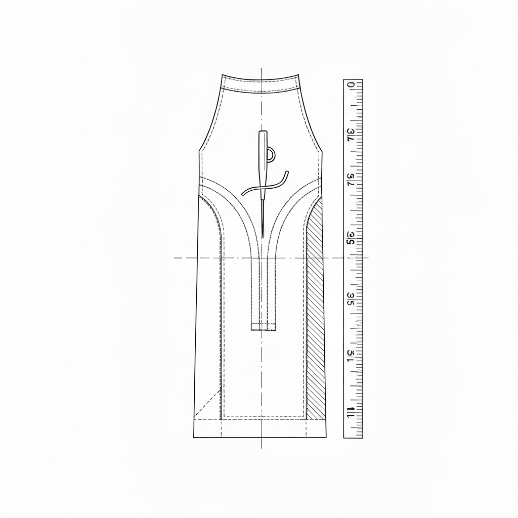 봉제사양 (Sewing Spec / quy cách may / 縫製仕様) 기술 도식화
