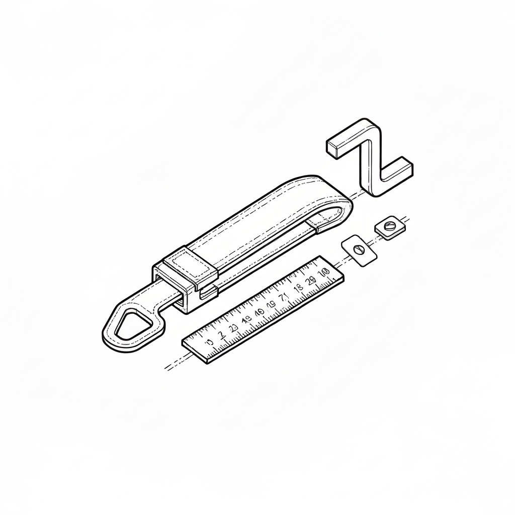 멜빵 고정 루프 (Shoulder Strap Retainer / Đai giữ dây đeo vai / 肩带固定环 / 肩紐固定ループ) 기술 도식화