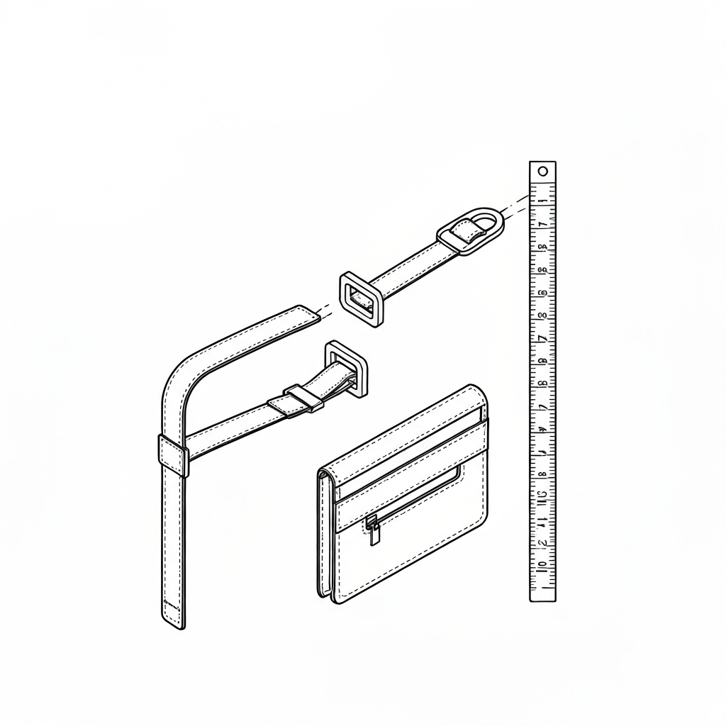어깨끈 (Shoulder Strap / dây đeo vai / ショルダーストラップ) 기술 도식화
