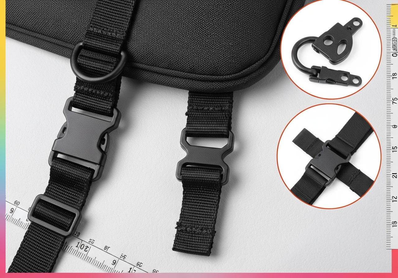 사이드릴리즈버클 (Side Release Buckle / khóa bấm hông / サイドリリースバックル)