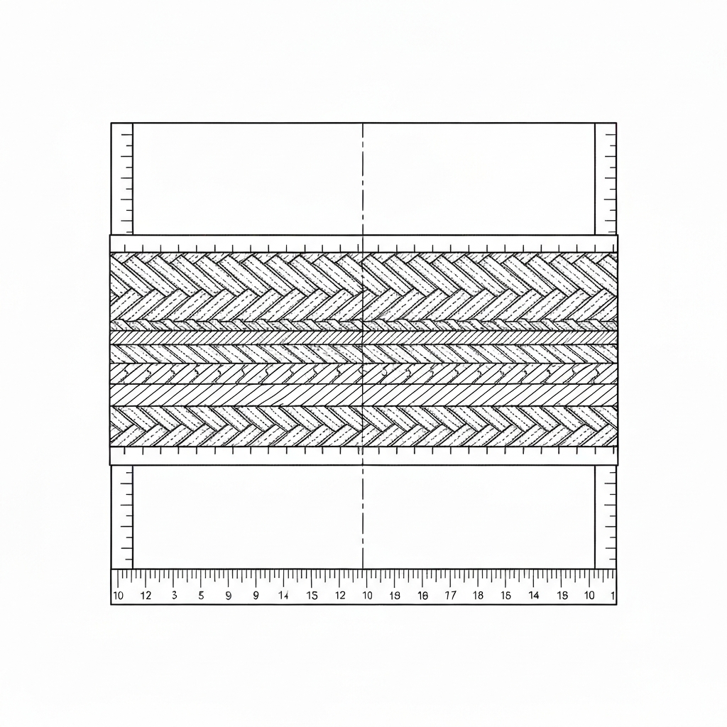 스페이서 원단 (Spacer Fabric / Vải lưới 3D / スペーサーファブリック) 기술 도식화