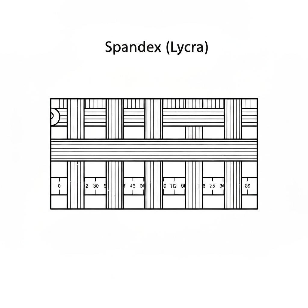 스판덱스 (Spandex / Lycra) 기술 도식화