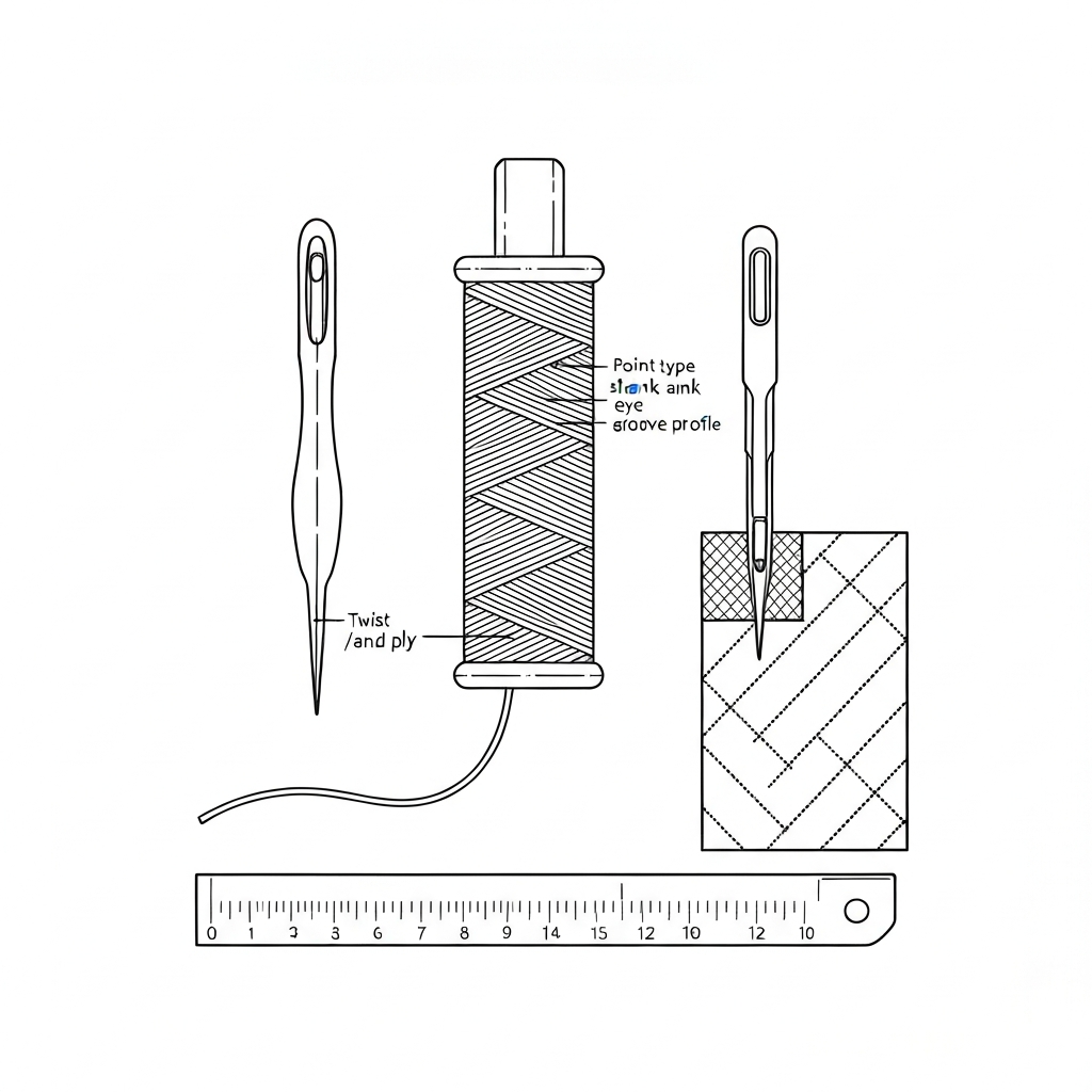 SPI (Stitches Per Inch) 기술 도식화