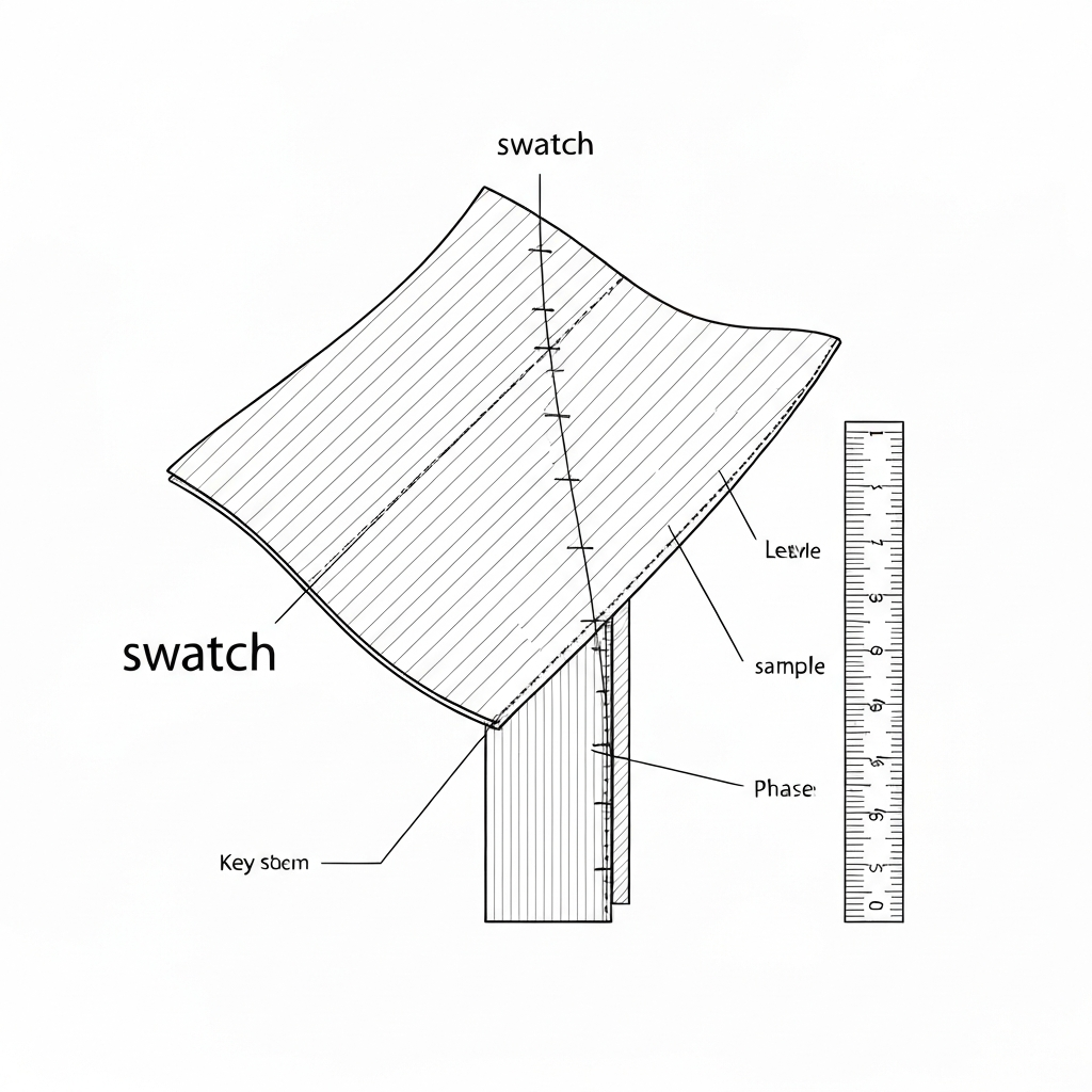 스와치 (Swatch / Mẫu vải / スワッチ / 样布) 기술 도식화