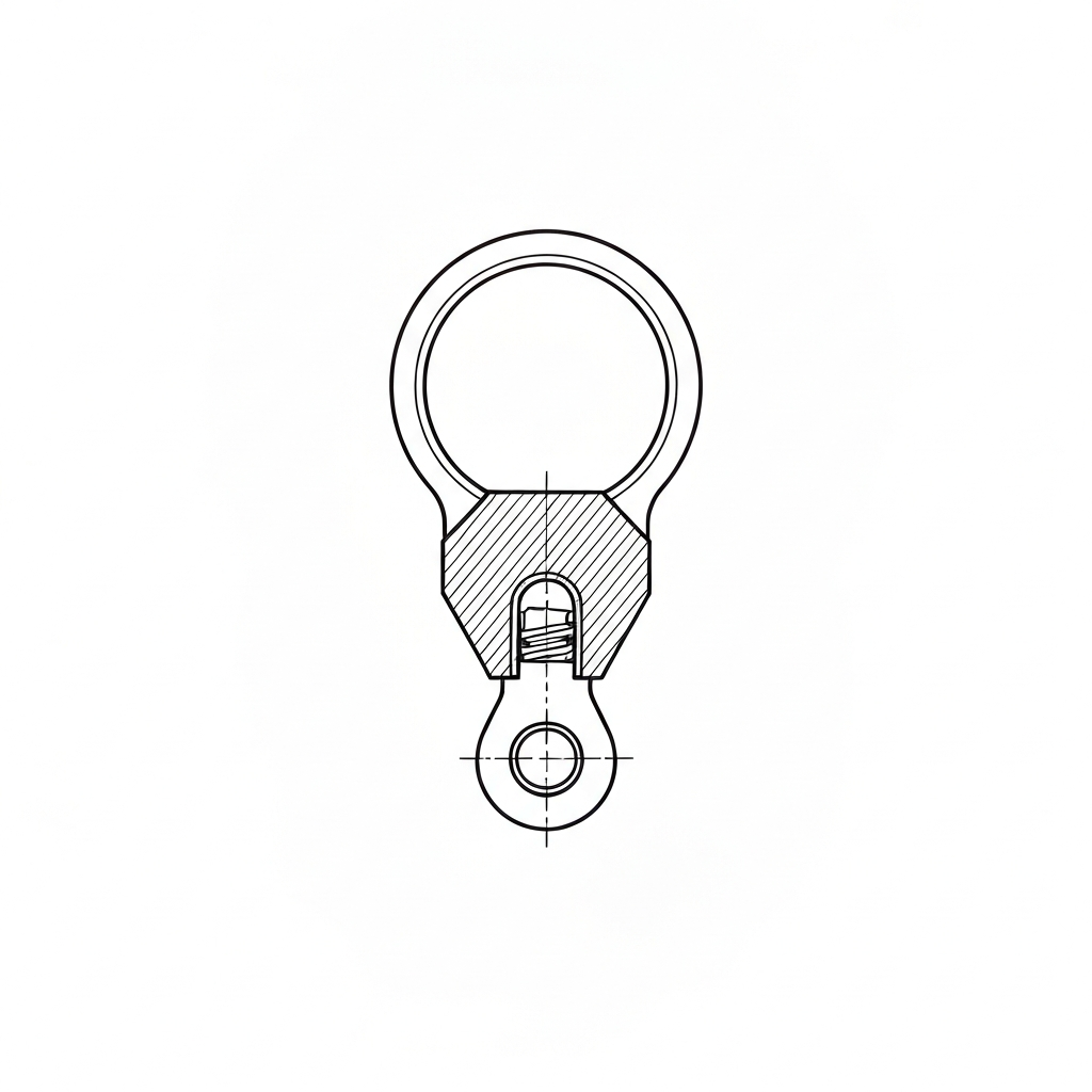 스위벨훅 (Swivel Hook / móc xoay / 回転フック) 기술 도식화