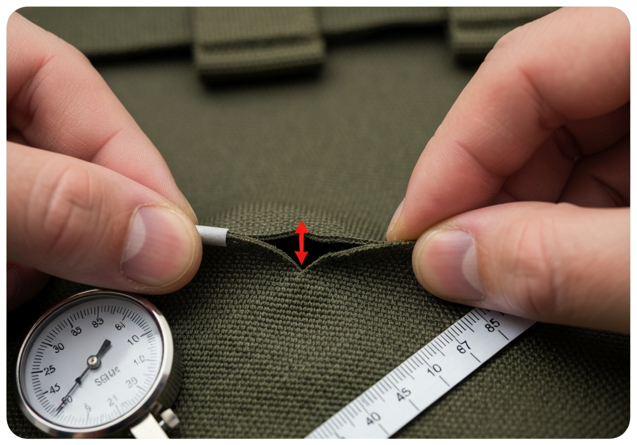 인열강도 — 군용 전술 조끼(MOLLE)