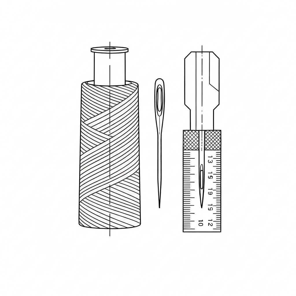 텍스처사 (Textured Thread / テクスチャー糸 / chỉ xù) 기술 도식화