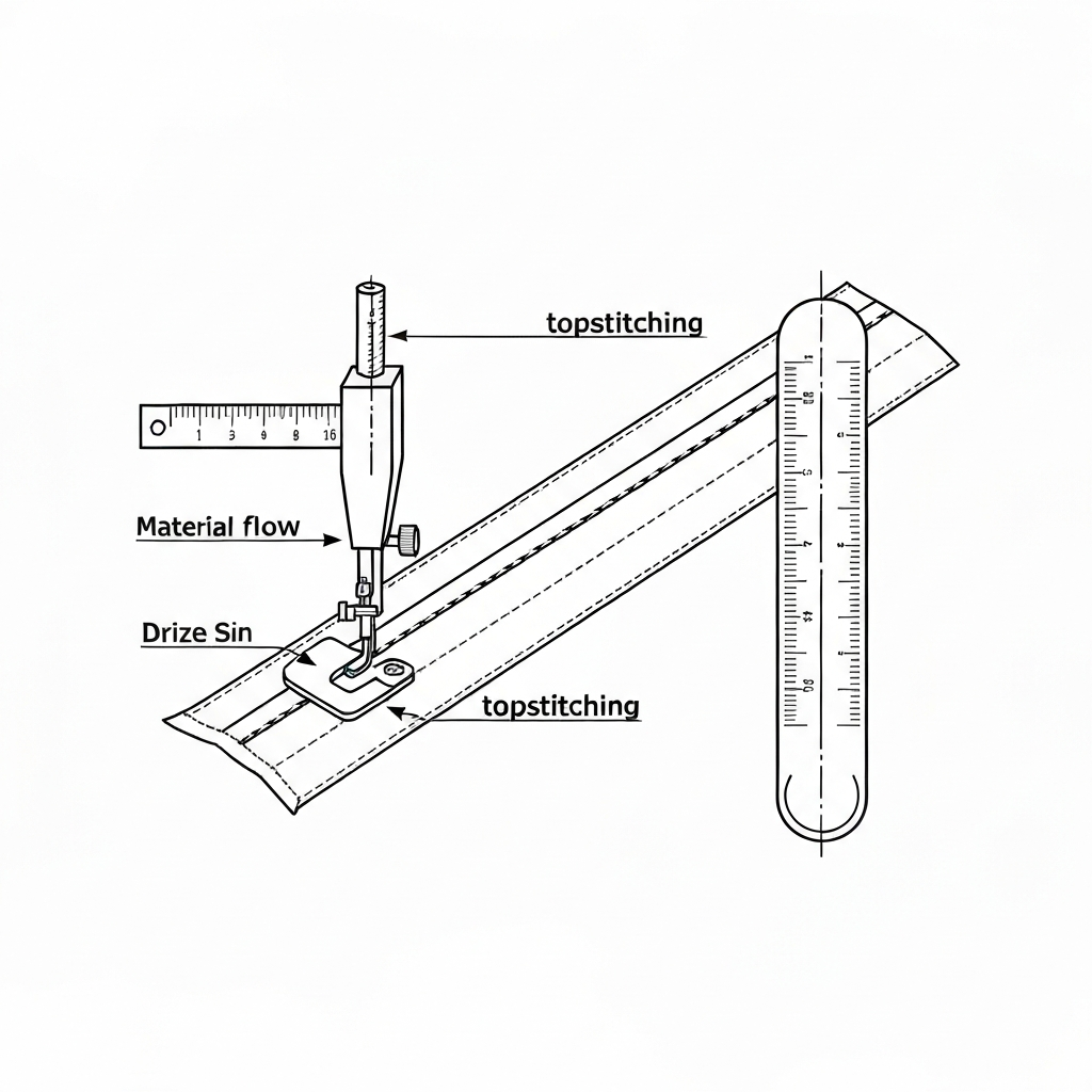 상침 (Topstitching / May diễu / ステッチ) 기술 도식화