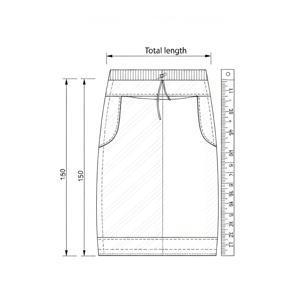 전체길이 (Total Length / chiều dài tổng / 総丈) 기술 도식화