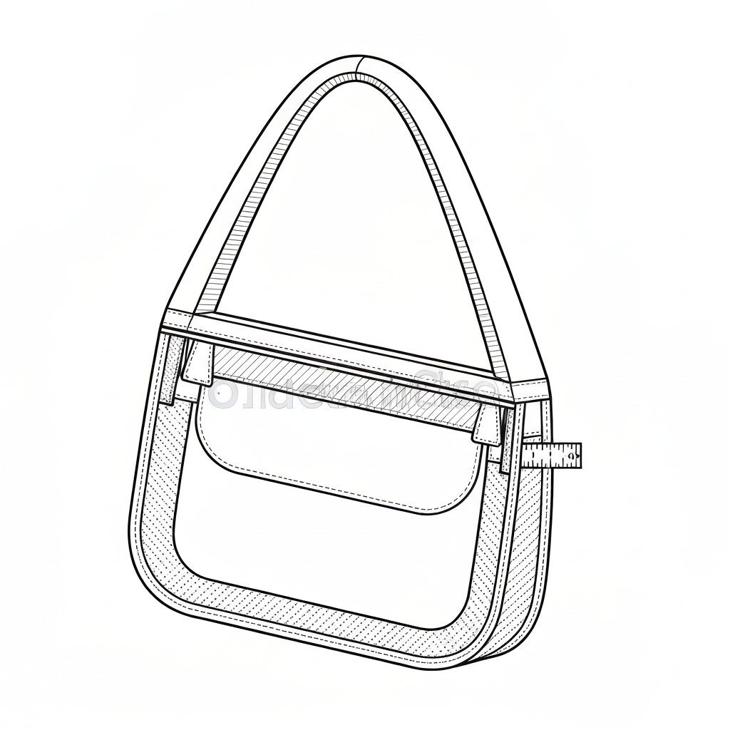 트라페제 백 (Trapeze Bag / Túi hình thang / トラペーズバッグ) 기술 도식화