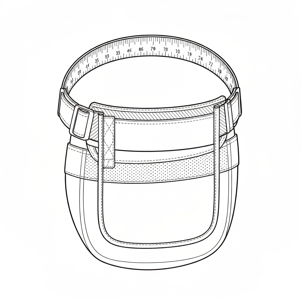 힙색 (Waist Bag / túi đeo hông / ウエストポーチ) 기술 도식화