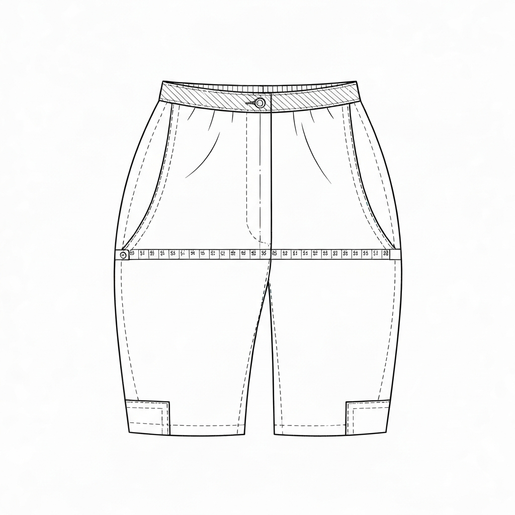 허리둘레 (Waist Circumference / vòng eo / ウエスト / 腰围) 기술 도식화