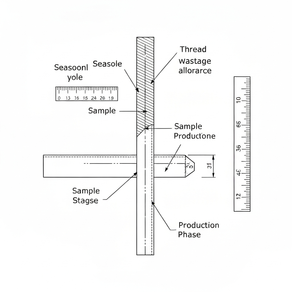 로스율 (Wastage Allowance / Tỷ lệ hao hụt / 损耗率) 기술 도식화