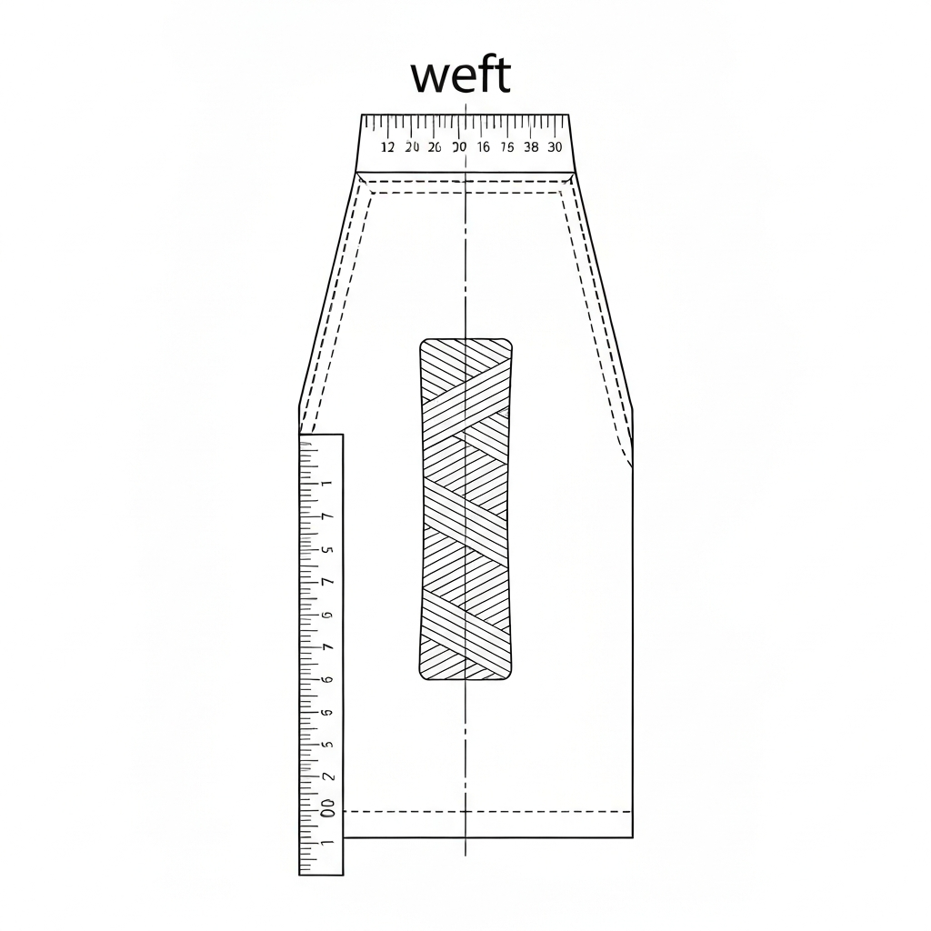 위사 (Weft / Filling / 緯糸) 기술 도식화