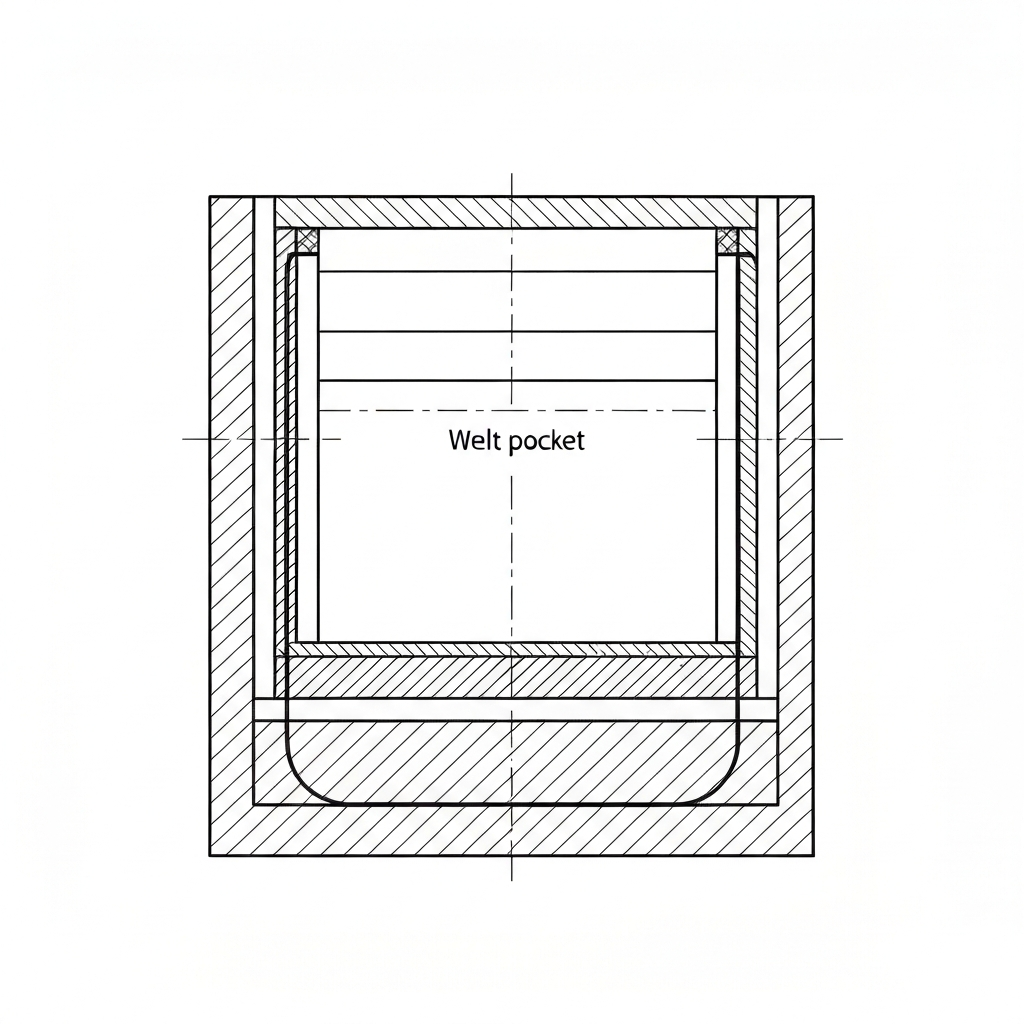입술 주머니 / 하코 (Welt Pocket / Túi mổ / 玉縁ポケット) 기술 도식화