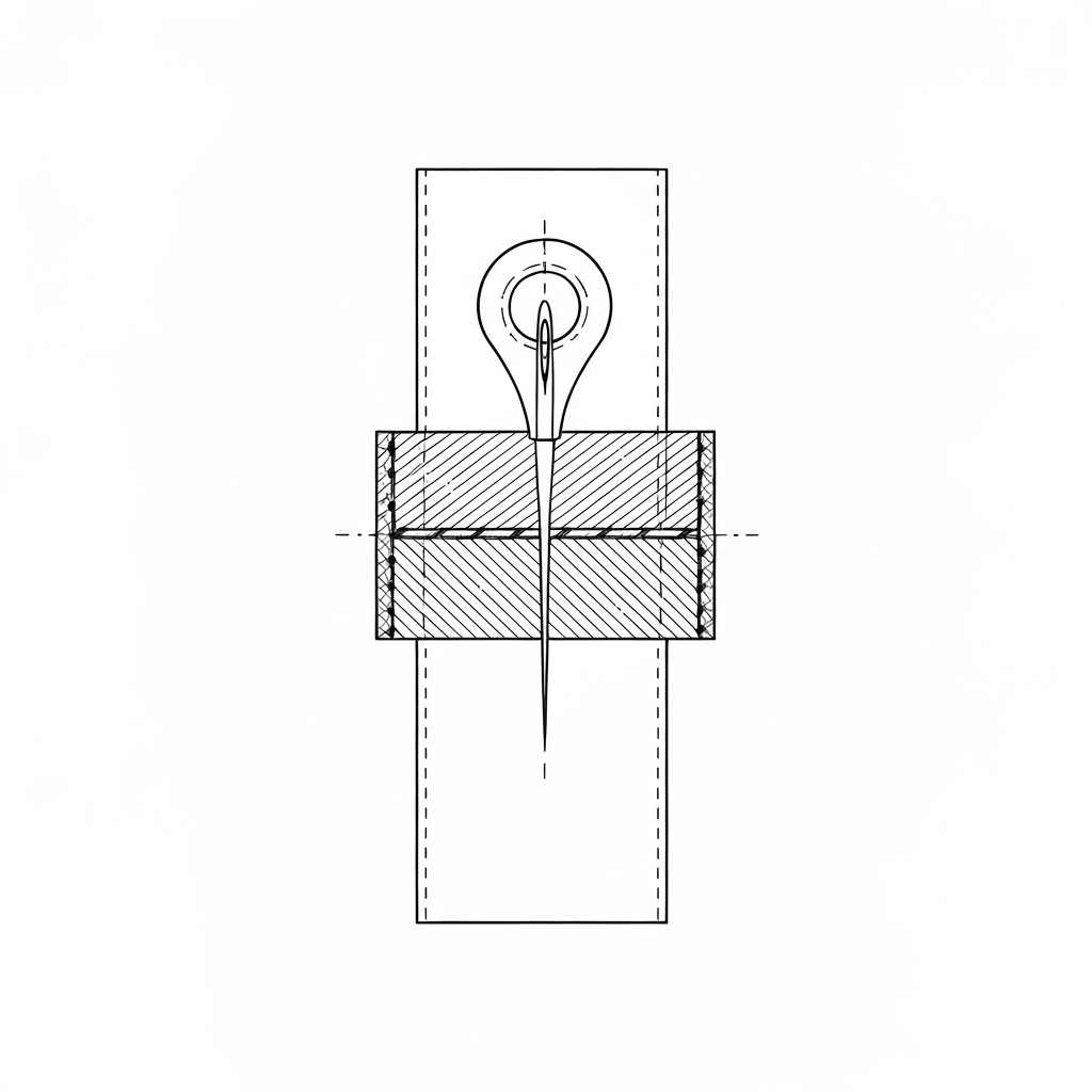 웰트솔기 (Welt Seam / đường may nổi / ウェルトシーム) 기술 도식화