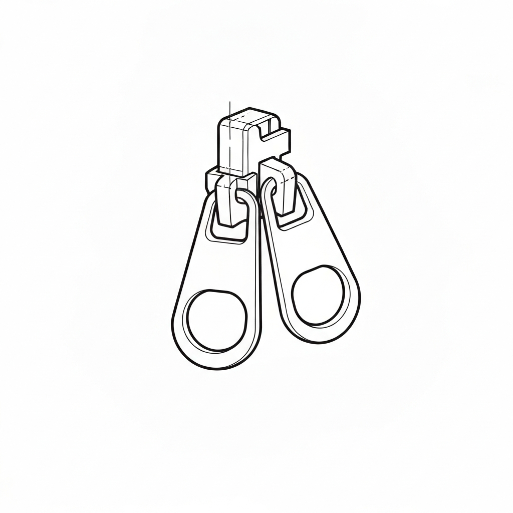 지퍼풀러 (Zipper Pull / đầu kéo / ファスナー引手) 기술 도식화